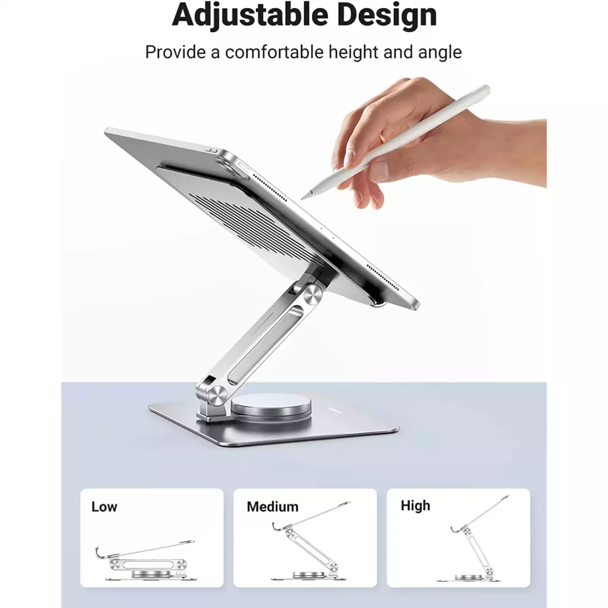 UGREEN 360° Rotating Tablet Stand Holder Adjustable with Rotating Base