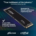 Crucial P3 Plus 1TB PCIe Gen4 3D NAND NVMe M.2 SSD, up to 5000MB/s