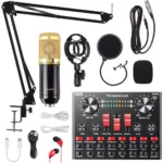 BM-800 Microphone + V8S Sound Card + Microphone Stand