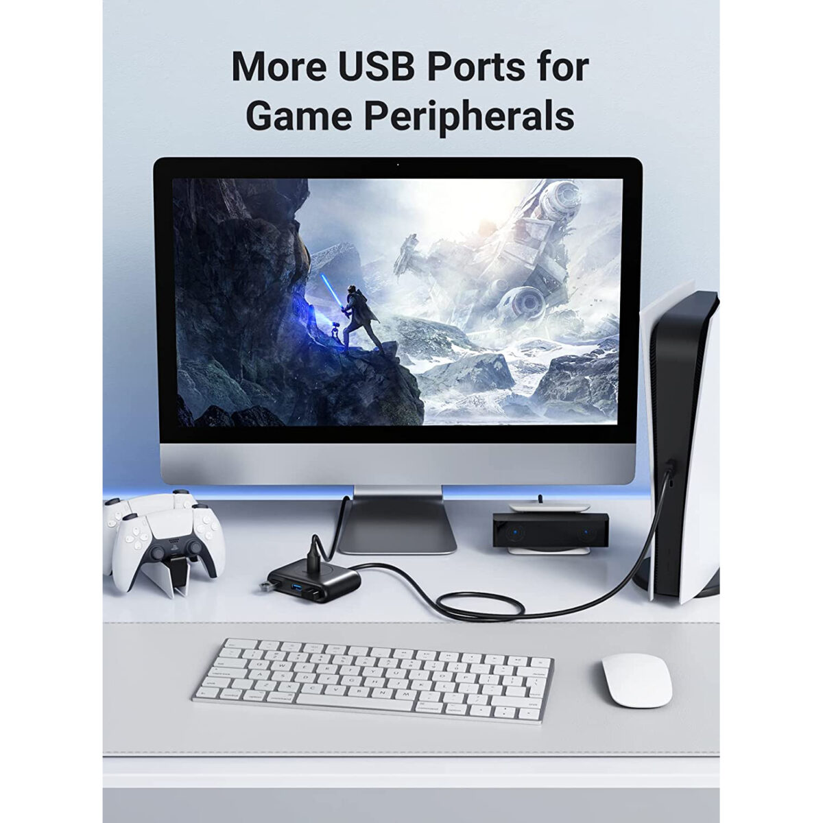 UGREEN USB Hub, 4-Port USB 3.0 Hub with 1M Extension Cable