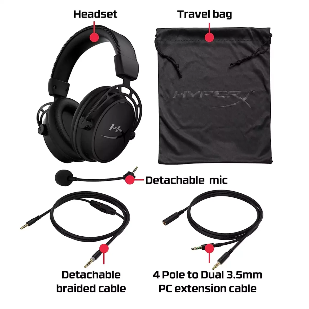 HyperX Cloud Alpha Gaming Headset (Black)