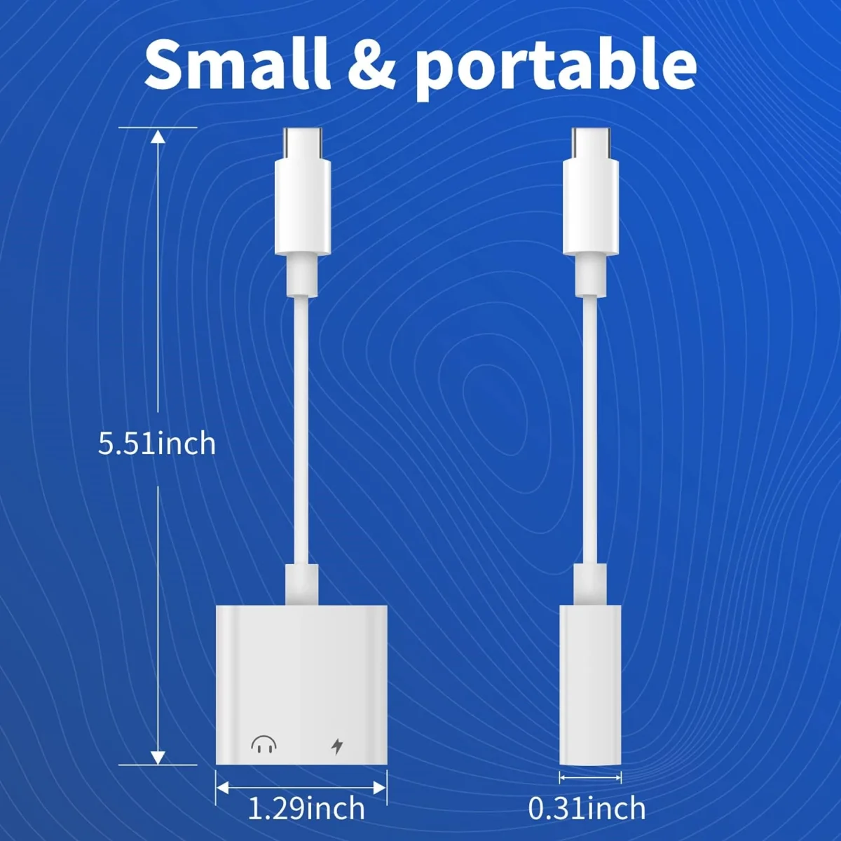 USB C to 3.5mm Headphone and USB C Charger Adapter