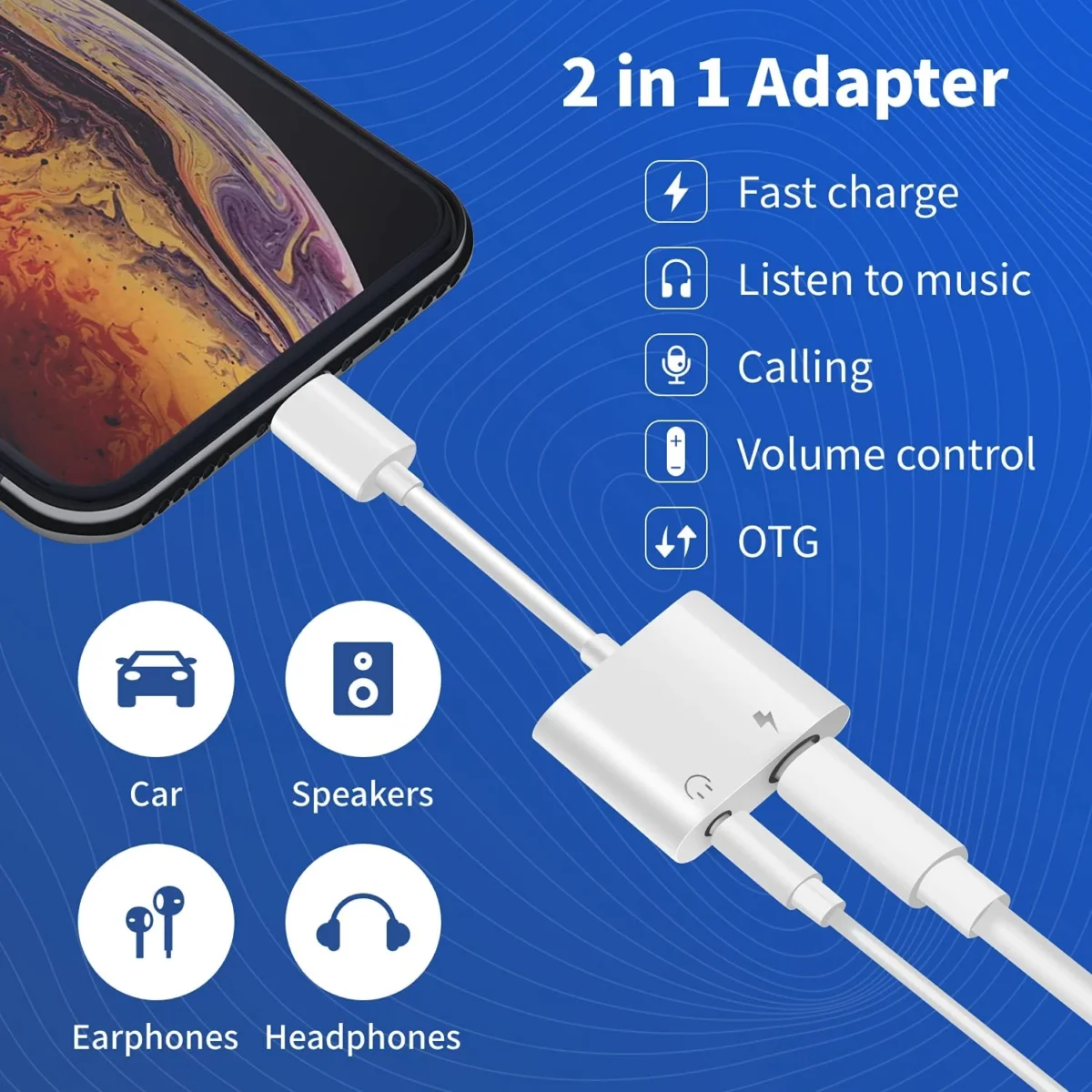 USB C to 3.5mm Headphone and USB C Charger Adapter