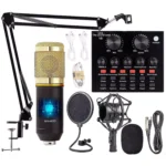 BM-800 Microphone + V8 Sound Card + Microphone Stand