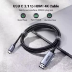UGREEN USB C to HDMI Cable for Home Office 2M, Braided Type C to HDMI Cable 4K@60Hz Thunderbolt 4/3 to HDMI