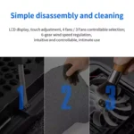 S18 Laptop Cooling Stand 4 Fans - With 6 Speed Level With LCD Display - 3 Level Adjustable Height - Support Laptop Up to 17 Inch