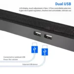 S18 Laptop Cooling Stand 4 Fans - With 6 Speed Level With LCD Display - 3 Level Adjustable Height - Support Laptop Up to 17 Inch