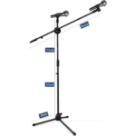 Microphone Stand Stand Tripod with Mic Clips, Boom Microphone Stand Height Adjustable