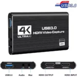 HDMI Game Capture 4K, 1080P 60Hz Audio Video Capture Card