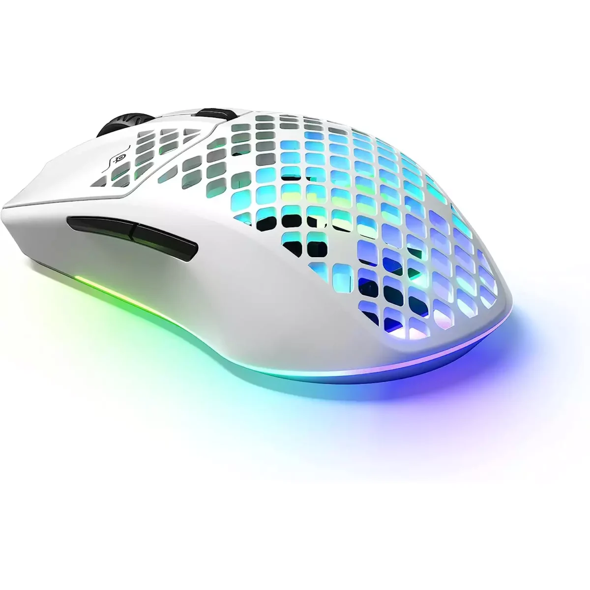 SteelSeries Aerox 3 Wireless, Bluetooth & Wired Gaming Mouse - 18,000 CPI (2022 White Edition)