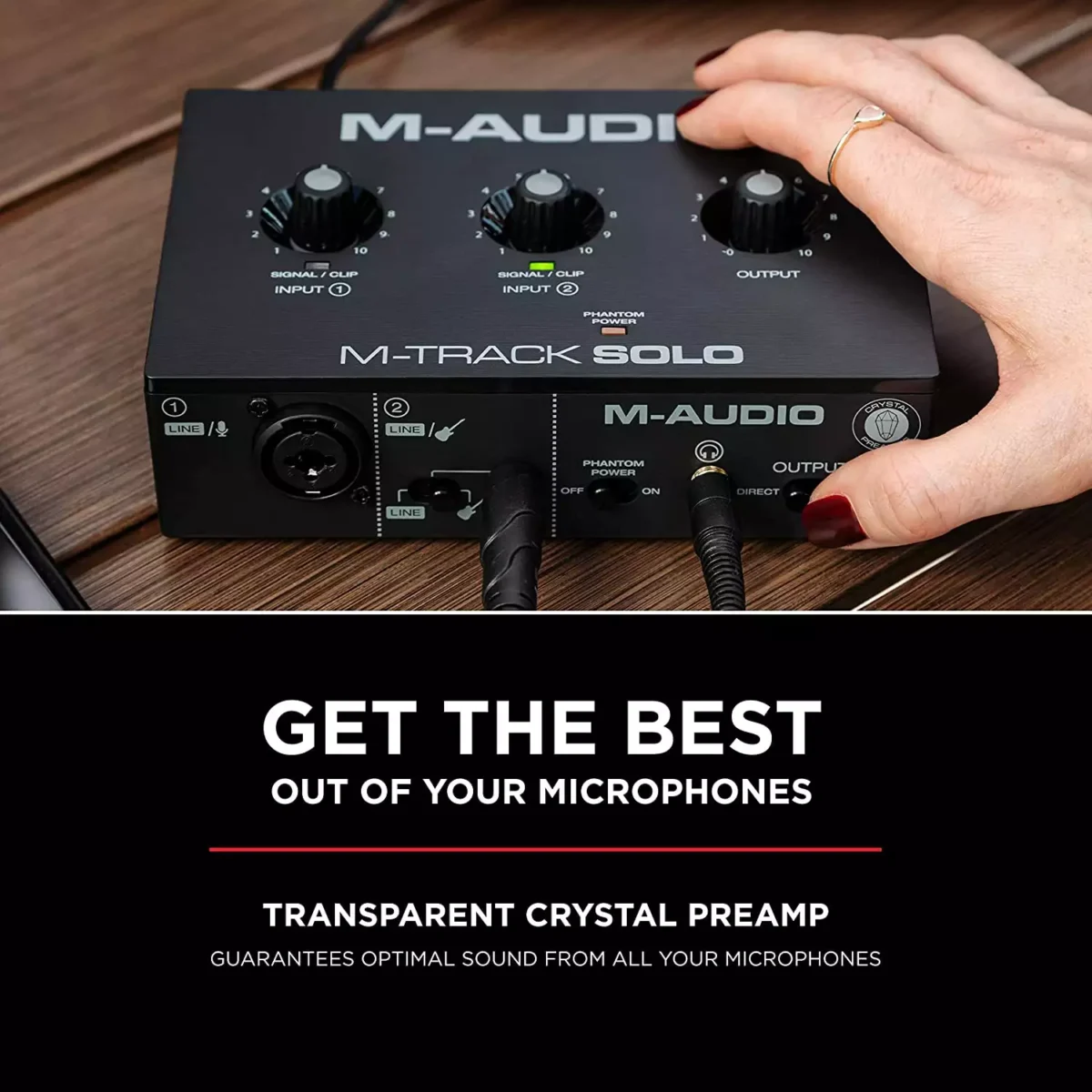 M-Audio M-Track Solo – USB Audio Interface for Recording, Streaming and Podcasting with XLR
