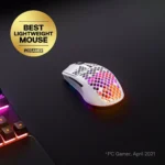 SteelSeries Aerox 3 Wireless, Bluetooth & Wired Gaming Mouse - 18,000 CPI (2022 White Edition)