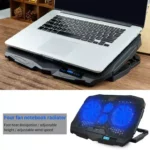 S18 Laptop Cooling Stand 4 Fans - With 6 Speed Level With LCD Display - 3 Level Adjustable Height - Support Laptop Up to 17 Inch