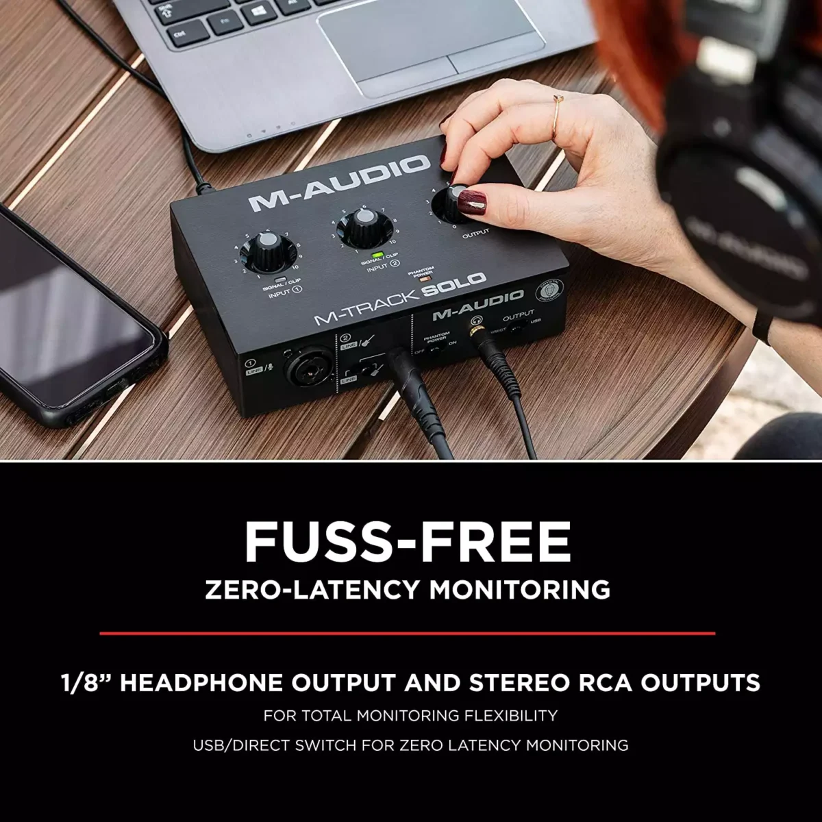 M-Audio M-Track Solo – USB Audio Interface for Recording, Streaming and Podcasting with XLR