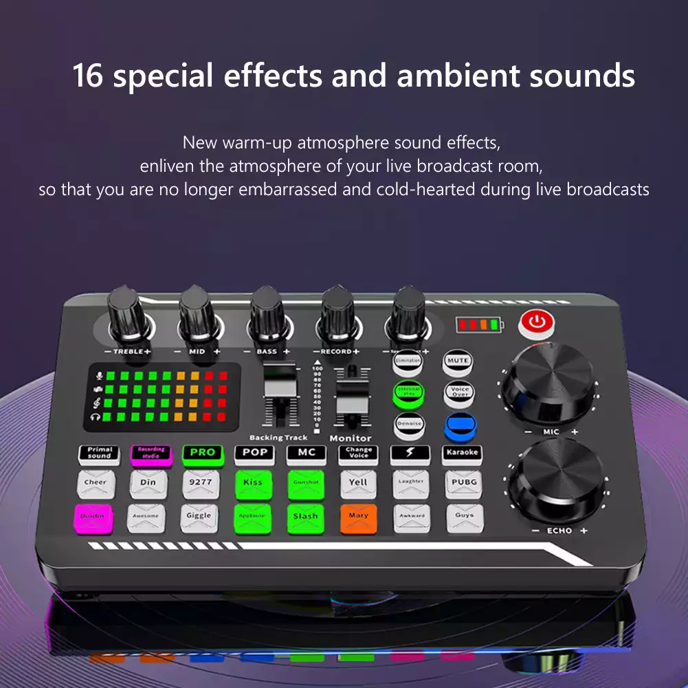 Professional Bluetooth Live Sound Mixer with DJ Mixer Effects and Voice ...