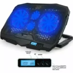 S18 Laptop Cooling Stand 4 Fans - With 6 Speed Level With LCD Display - 3 Level Adjustable Height - Support Laptop Up to 17 Inch
