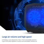 S18 Laptop Cooling Stand 4 Fans - With 6 Speed Level With LCD Display - 3 Level Adjustable Height - Support Laptop Up to 17 Inch