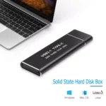 NVME SSD Enclosure, M.2 NVME to USB C Adapter with Black case, USB 3.1 Gen 2 (10 Gbps)