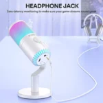 MAONO DM30 RGB USB Gaming Microphone (White)