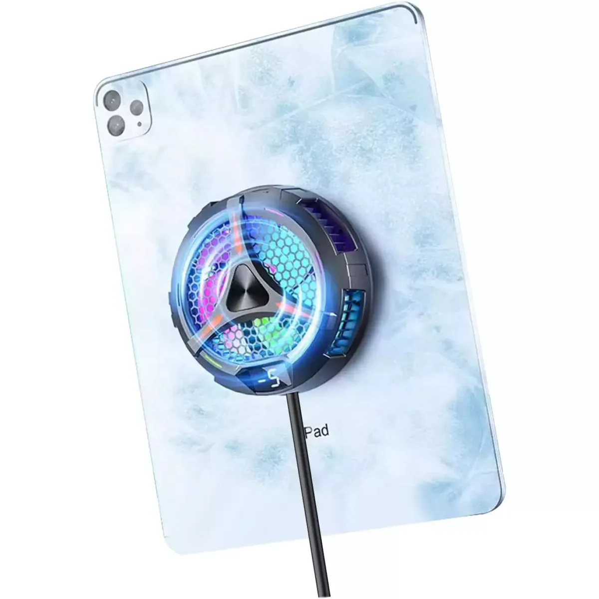 X42 Magnetic Tablet Cooling Fan Temperature Display Radiator for iPhone iPad Portable