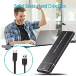 NVME SSD Enclosure, M.2 NVME to USB C Adapter with Black case, USB 3.1 Gen 2 (10 Gbps)