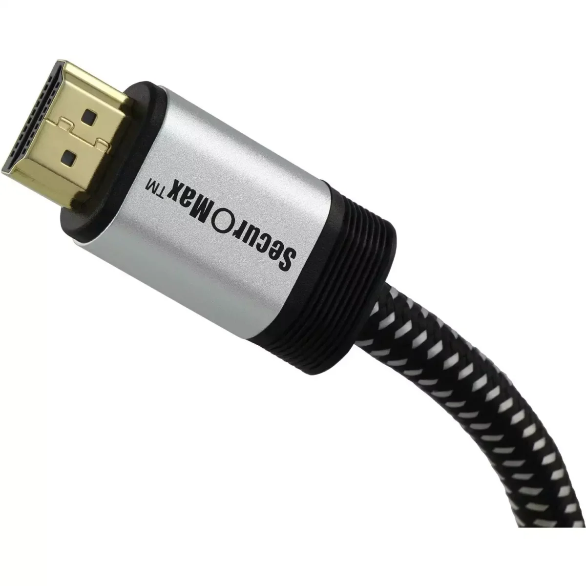 SecurOMax HDMI Cable (HDMI 2.0 4K 60Hz, HDCP 2.2, HDR, 18Gbps) with Braided Cord (2 Meter)