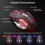 MFTEK Rainbow Gaming Keyboard and Mouse Combo