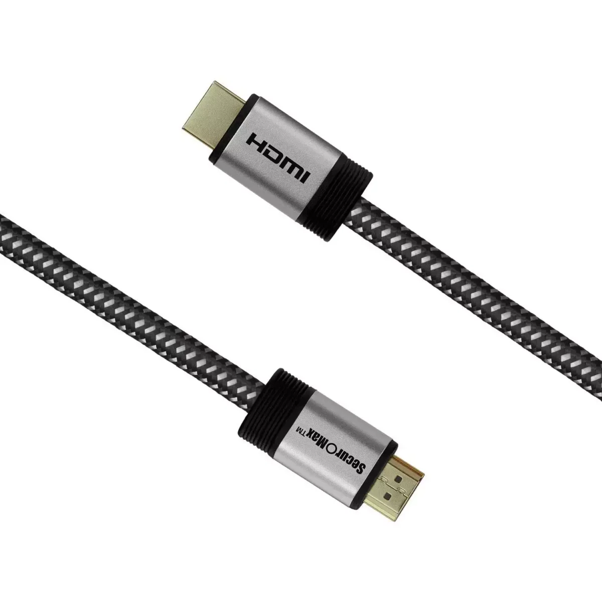 SecurOMax HDMI Cable (HDMI 2.0 4K 60Hz, HDCP 2.2, HDR, 18Gbps) with Braided Cord (2 Meter)