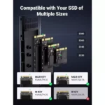UGREEN NVMe and SATA M.2 Enclosure Tool-Free, 10Gbps USB C 3.2 Gen2