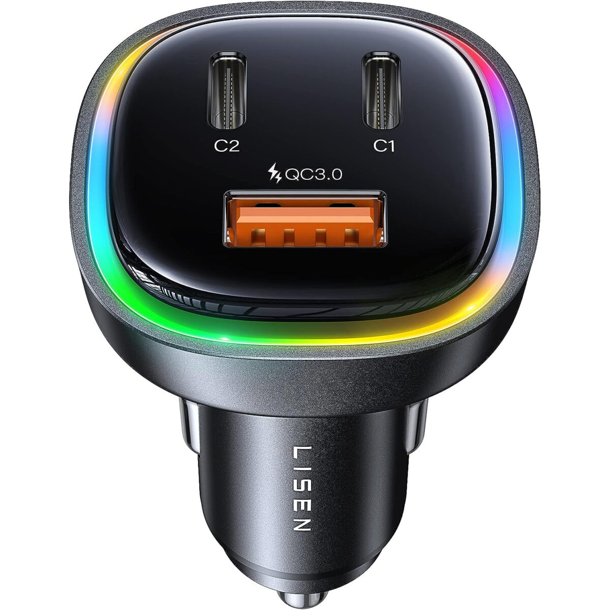 LISEN Car Charger USB-C 3 Port