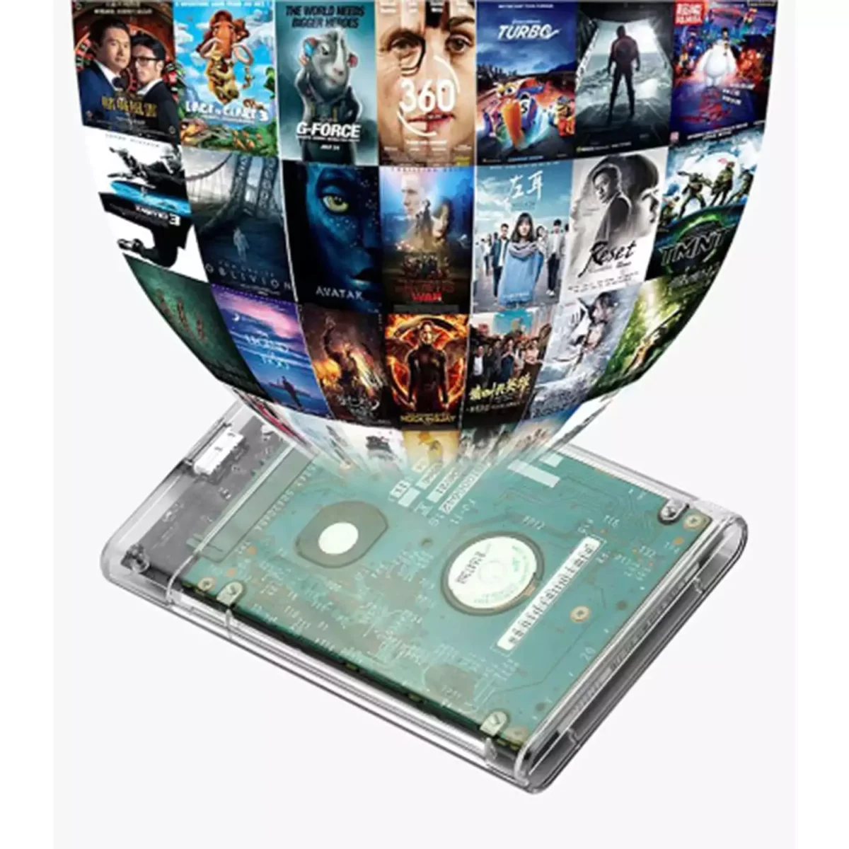 2.5 SATA to USB 3.0 External Hard Drive Enclosure for 2.5 Inch SSD & HDD 9.5mm 7mm External Hard Drive Case Supports