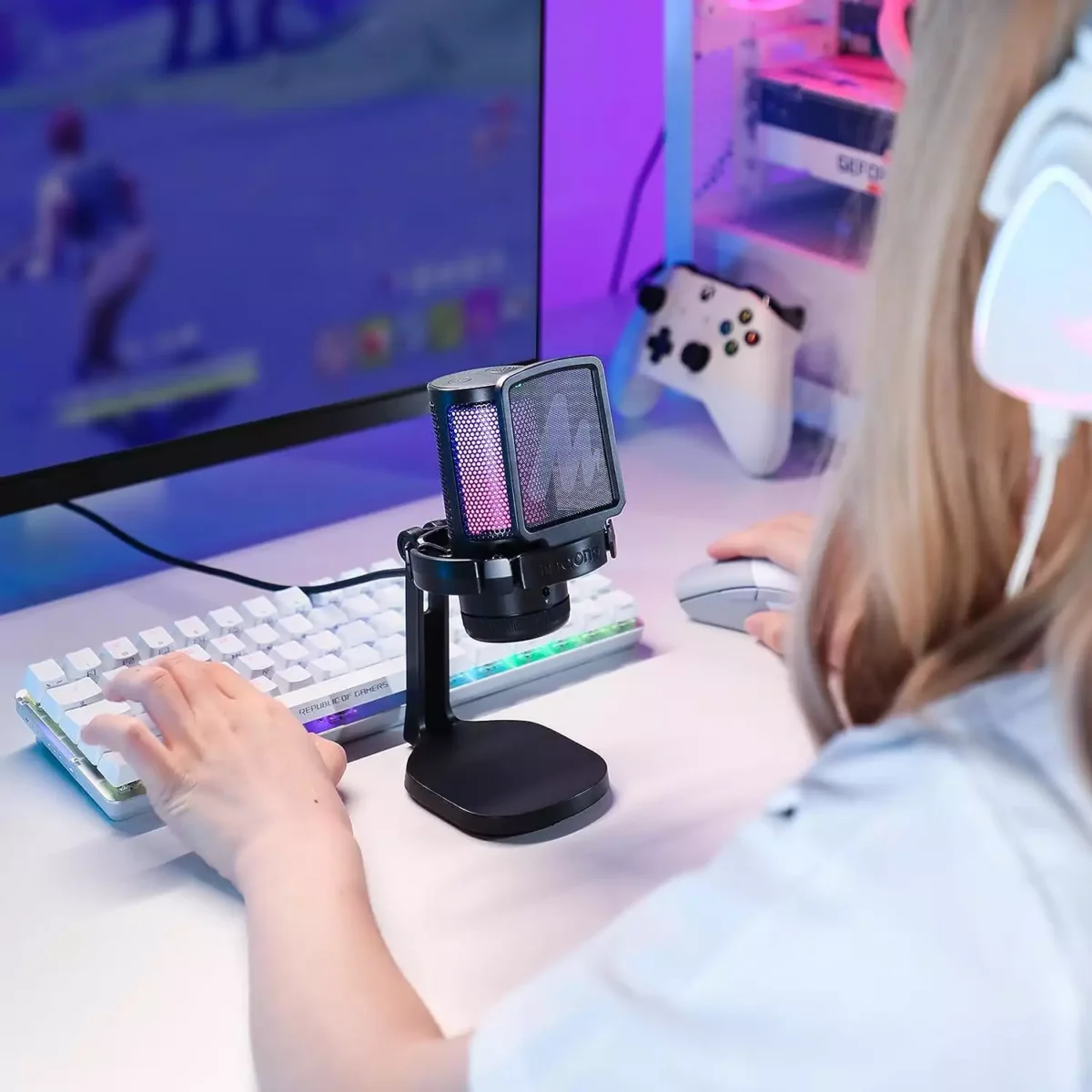 MAONO DGM20 RGB USB Condenser Gaming Microphone (Black)