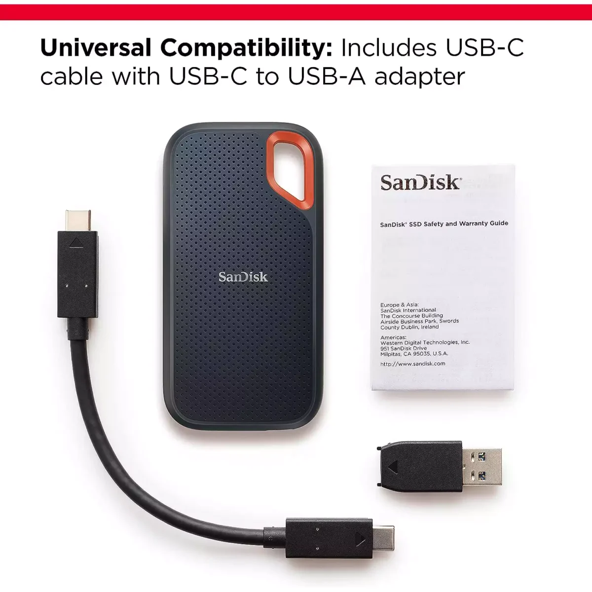 SanDisk 1TB Extreme Portable SSD - Up to 1050MB/s