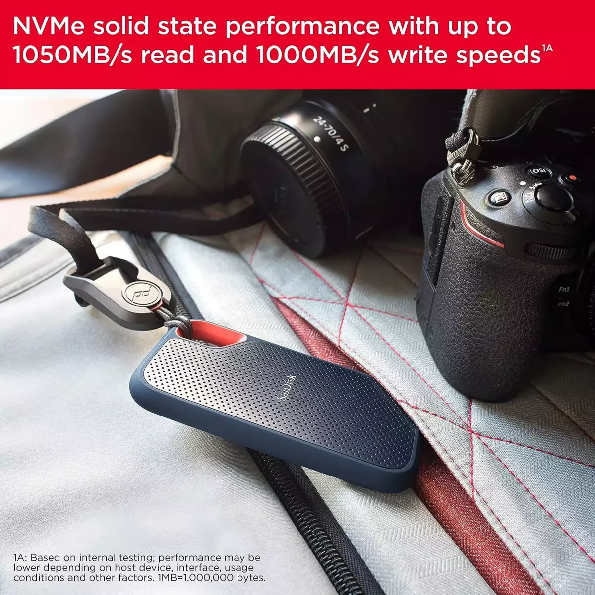 SanDisk 1TB Extreme Portable SSD - Up to 1050MB/s
