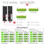NVME SSD Enclosure, M.2 NVME to USB C Adapter with Black case, USB 3.1 Gen 2 (10 Gbps)