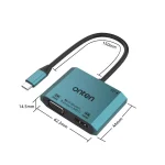 ONTEN M205 USB-C to HDMI VGA Adapter, 1080P VGA and 4K HDMI, USB-C Thunderbolt 3 to Dual Display Adapter. Compatible with Thunderbole3/4