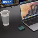 ONTEN M205 USB-C to HDMI VGA Adapter, 1080P VGA and 4K HDMI, USB-C Thunderbolt 3 to Dual Display Adapter. Compatible with Thunderbole3/4