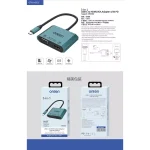 ONTEN USB-C to HDMI VGA Adapter, 1080P VGA and 4K HDMI, USB-C Thunderbolt 3 to Dual Display Adapter. Compatible with Thunderbole34