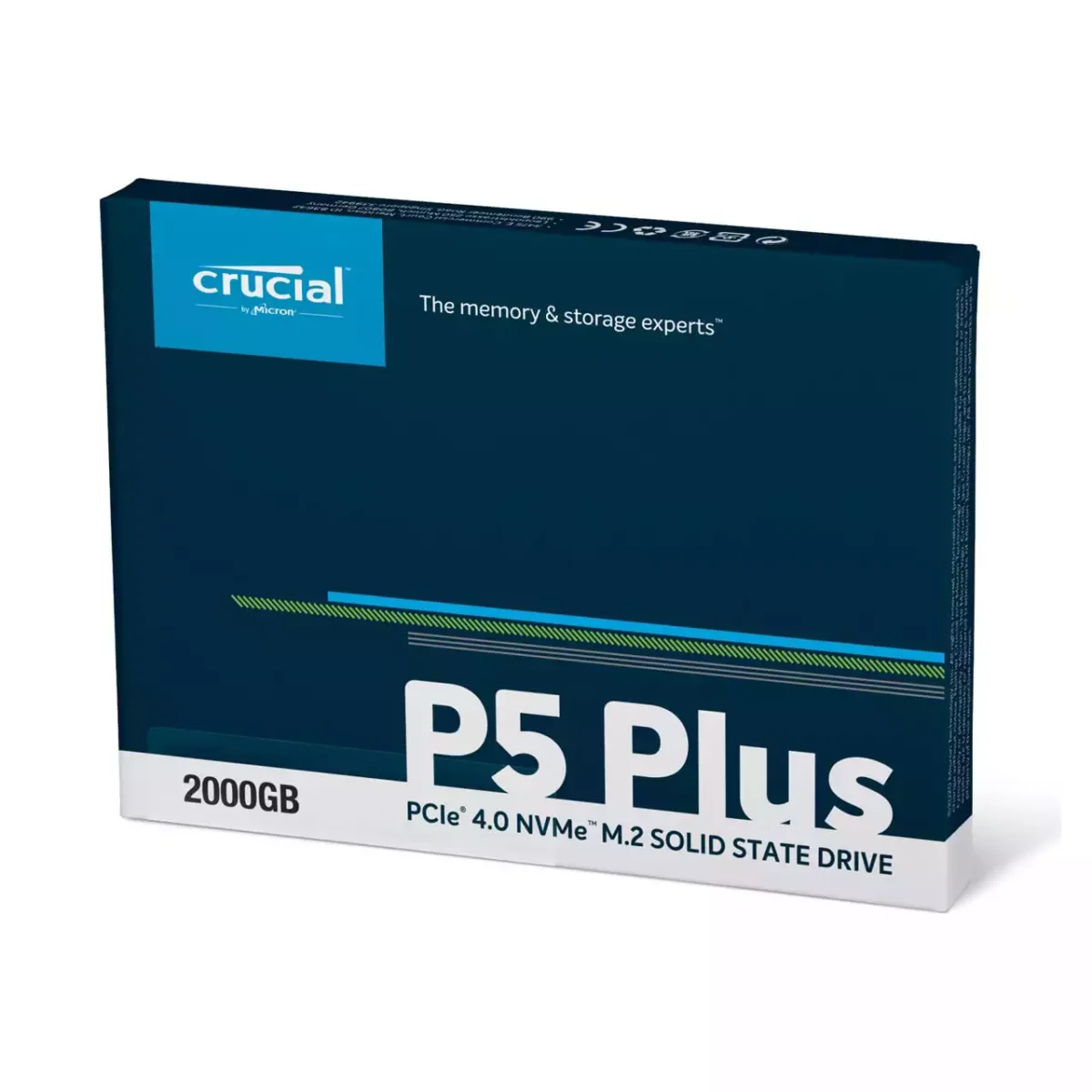 Crucial P5 Plus 2TB PCIe Gen4 3D NAND NVMe M.2 SSD, up to 6600MB/s