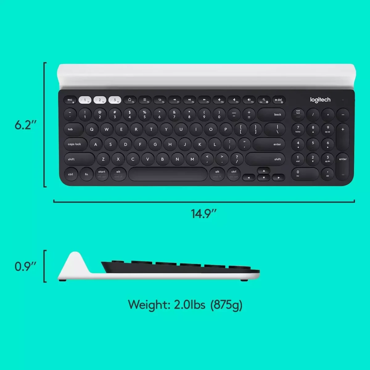 K780 MULTI-DEVICE WIRELESS KEYBOARD One keyboard. Fully equipped. For computer, phone, and tablet.