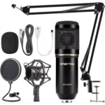 ZINGYOU BM-800 Condenser Microphone Bundle for Studio Recording & Brocasting (Black)