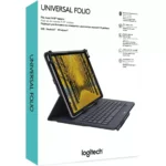 Logitech Universal Folio with Integrated Bluetooth 3.0 Keyboard for 9-10 Apple, Android, Windows Tablets (Black)