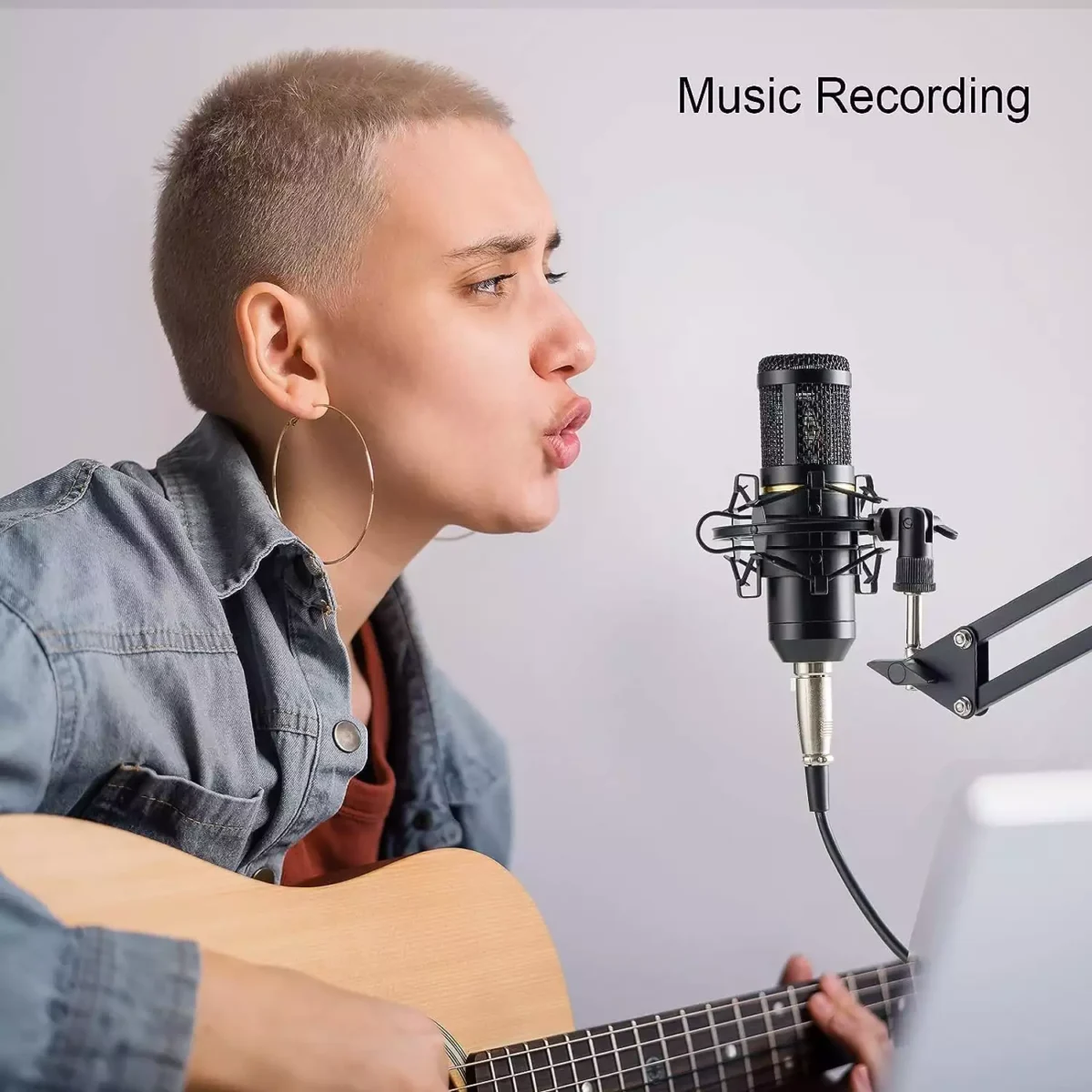 ZINGYOU BM-800 Condenser Microphone Bundle for Studio Recording & Brocasting (Black)