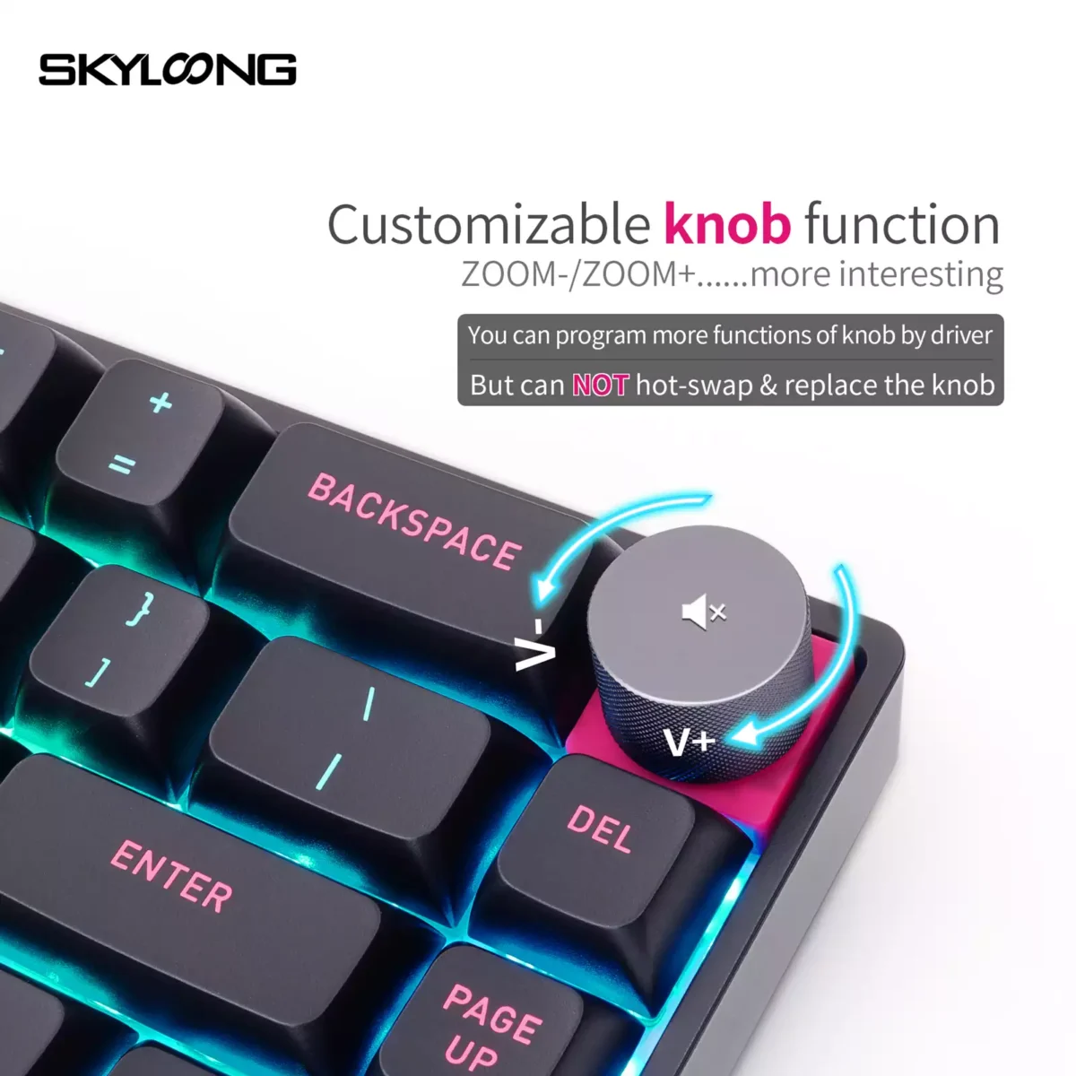 EPOMAKER SKYLOONG GK6+ Plus - Gateron Optical Red Switch Hot Swappable