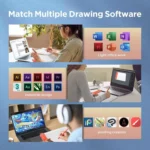 UGEE Q8W Bluetooth Graphic Drawing Tablet 8.5X6 Inch
