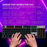 Philips Gaming Mechanical Keyboard - Blue Switches - 16 Ambiglow Chroma FX