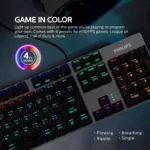 Philips Gaming Mechanical Keyboard - Blue Switches - 16 Ambiglow Chroma FX