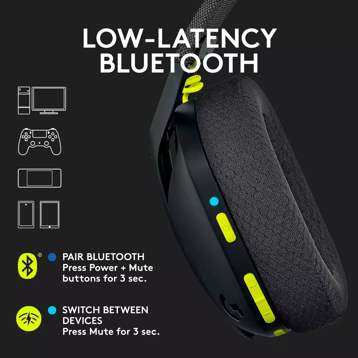 Logitech G435 LIGHTSPEED and Bluetooth Wireless Gaming Headset