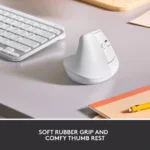 Logitech Lift Vertical Ergonomic Wireless Mouse (Off White)