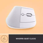 Logitech Lift Vertical Ergonomic Wireless Mouse (Off White)
